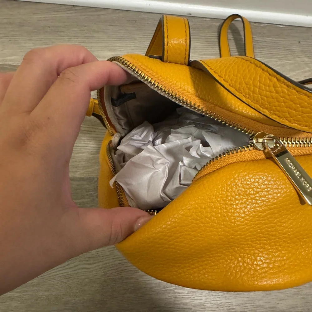 Michael Kors Saffron Leather Backpack - Picture 4 of 5